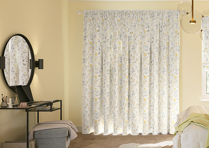 Floral Whimsy, Burnt Yellow - Made to Measure Curtains - Image 7